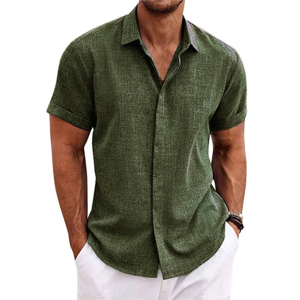 Stylish Olive Green Button Down Shirt for Men